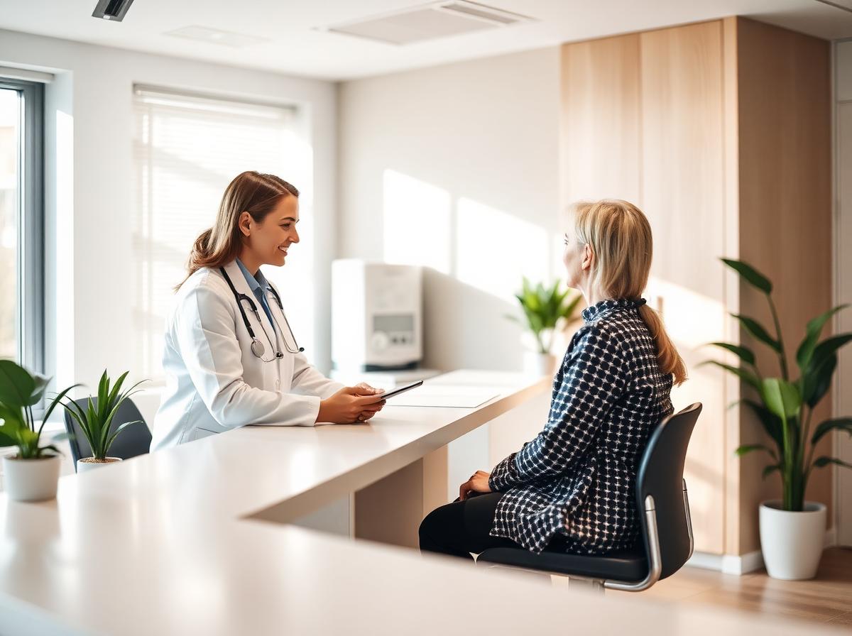 Doctor consulting with patient